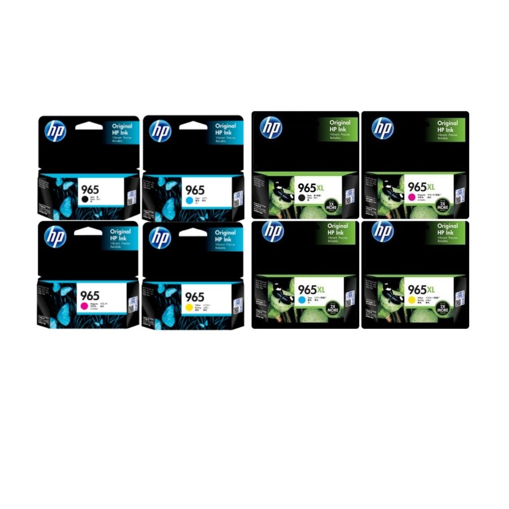 HP 965 and HP 965XL Original Ink Cartridge for OfficeJet Pro 9010 AiO, 9020 AiO